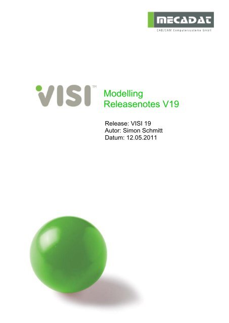 Modelling Releasenotes V19  - Mecadat CAD/CAM ...