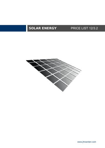 SOLAR ENERGY PRICE LIST 12/3.2 - JHRoerden