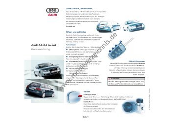 Audi A4/A4 Avant Kurzanleitung - mobilverzeichnis.de