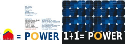 1+1= power 1+1= power - Soltec Solar