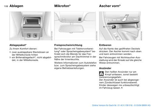 Online Version für Sach-Nr. 01 40 0 158 016 - © 03 ... - BMWPeople.ru