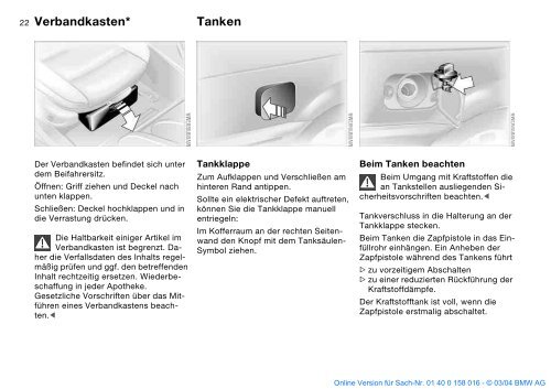 Online Version für Sach-Nr. 01 40 0 158 016 - © 03 ... - BMWPeople.ru