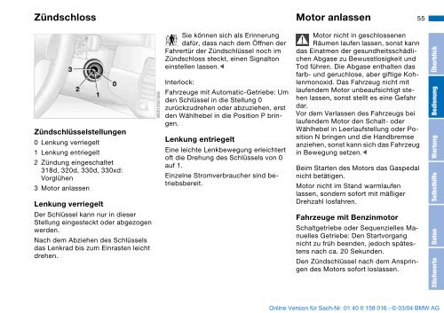 Online Version für Sach-Nr. 01 40 0 158 016 - © 03 ... - BMWPeople.ru