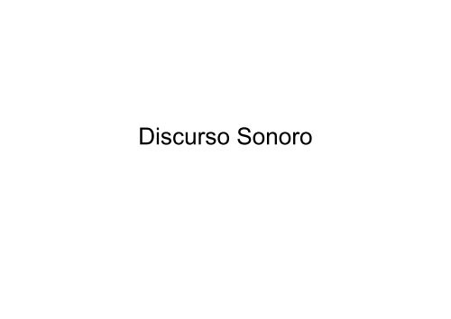 Discurso Sonoro - Blogs FFyH