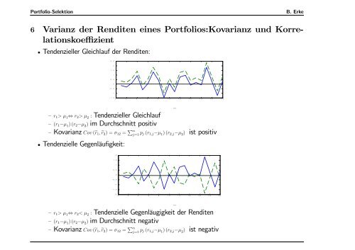 Materialien zur Vorlesung ”Portfolio-Selektion” - Burkhard Erke