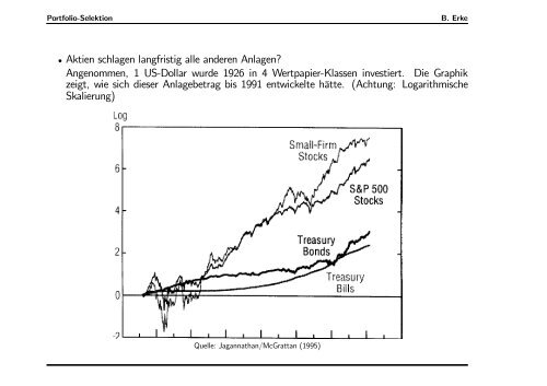 Materialien zur Vorlesung ”Portfolio-Selektion” - Burkhard Erke