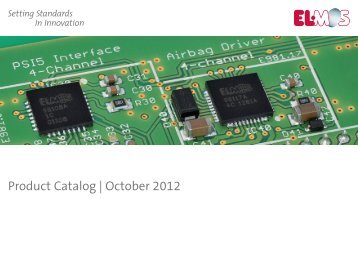 Product Catalog | October 2012 - Elmos Semiconductor AG