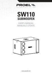 SW110 User's Manual - Proel