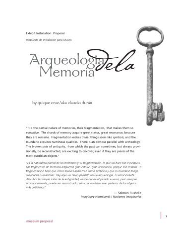 Arqueologia Memoriadela - Archeology of Memory