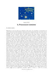 IL PAESAGGIO SONORO - CHERSI/libri