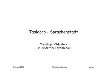 Taaldorp - Sprachenstadt - DaF Netzwerk