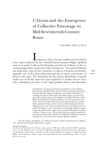 L'Alcasta and the Emergence of Collective Patronage in Mid ...