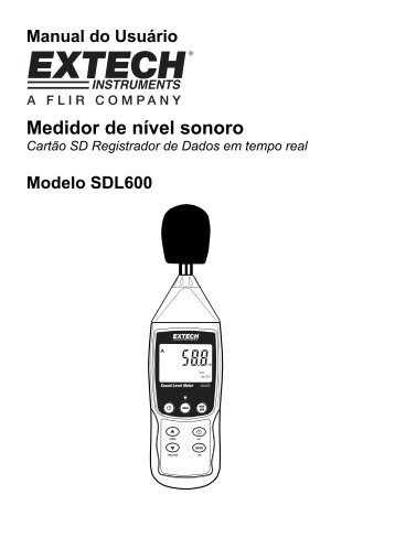 Manual do Usuário Medidor de nível sonoro - Extech Instruments