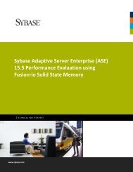Sybase Adaptive Server Enterprise (ASE) 15.5 Performance ...