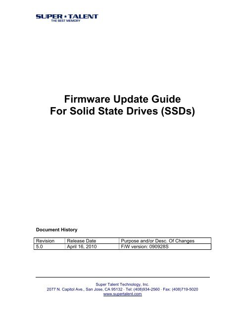 Firmware Update Guide For Solid State Drives (SSDs) - Super Talent