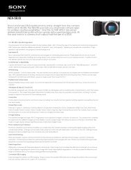 Sony NEX-5R Brochure - 2CameraGuys.com