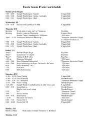 Puente Sonoro Production Schedule