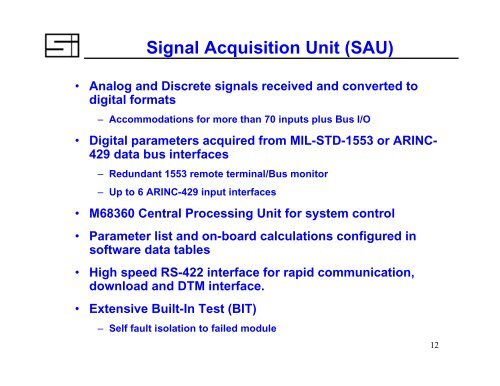 Airborne Applications of Solid State Recorders An Overview - THIC