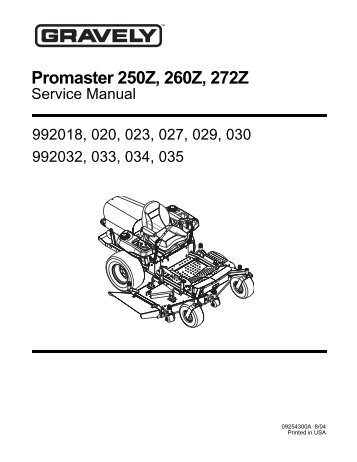 Promaster 250Z, 260Z, 272Z - apache.ariens.com