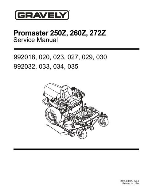 Gravely 250z online