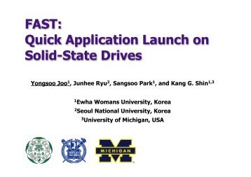 FAST: Quick Application Launch on Solid-State Drives - Usenix
