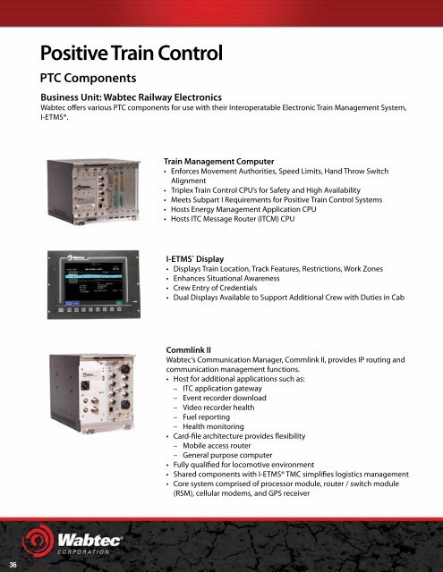 Locomotive Product Catalog - Wabtec