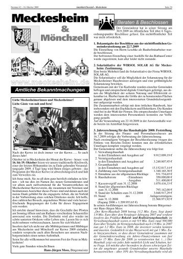 Amtsblatt Elsenztal - Meckesheim