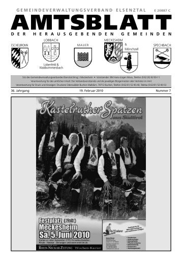 Amtsblatt vom 19.02.10 - Meckesheim