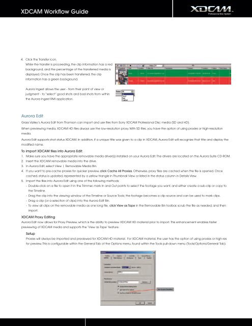 XDCAM Compatibility Guide - Sony