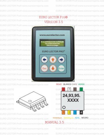 Manual Euro Lector Pro Version 3.5 - Euro Cerrajeria