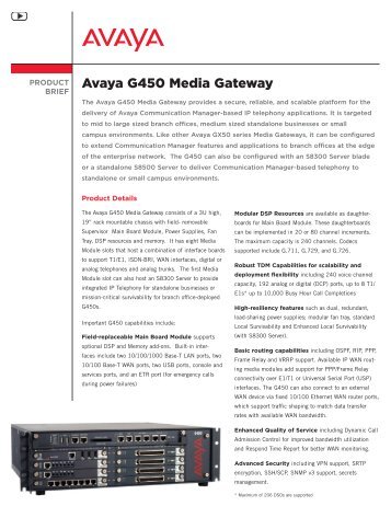 Avaya G450 Media Gateway