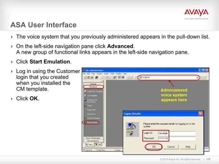 ASA User Interface (conti