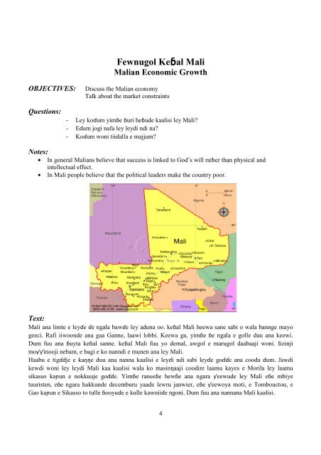 SED FULFULDE TECHNICAL LANGUAGE.09 - Mali