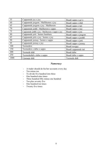 SED FULFULDE TECHNICAL LANGUAGE.09 - Mali