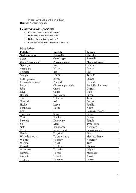 Environment Lang Tech Manual Fulfulde updated 08 - Mali