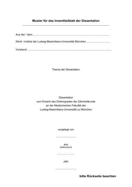 Dissertation medizin lmu