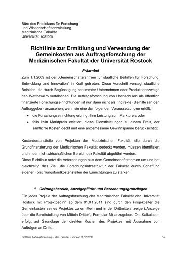 Richtlinie zur Ermittlung und Verwendung der Gemeinkosten aus ...