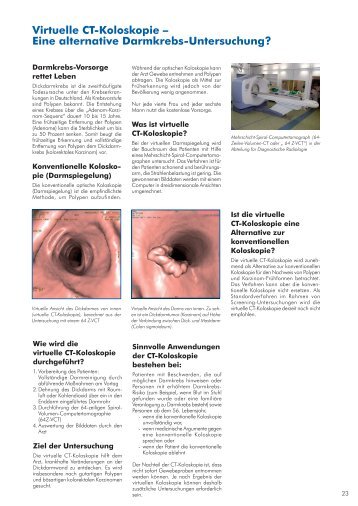 Virtuelle CT-Koloskopie - Georg-August-Universität Göttingen