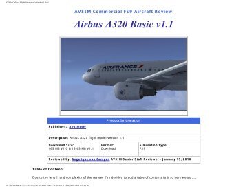 Airbus A320 Basic - AVSIM Online