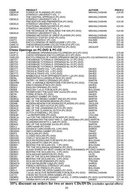 pdf catalogue - Chess Direct Ltd