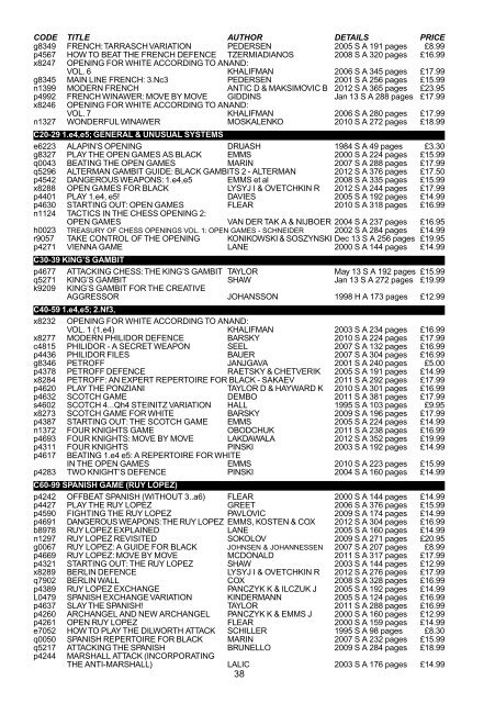 pdf catalogue - Chess Direct Ltd