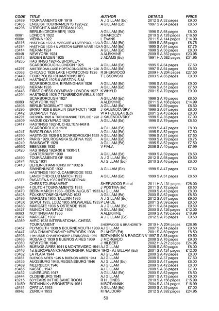 pdf catalogue - Chess Direct Ltd