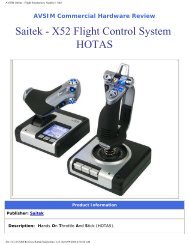 AVSIM Commercial Hardware Review Saitek - X52 Flight Control