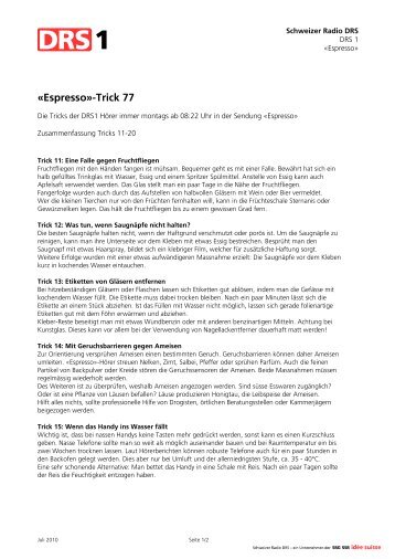 «Espresso»-Trick 77