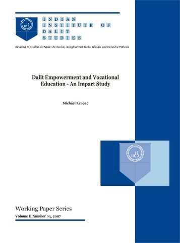 Dalit Empowerment and Vocational Education — An Impact Study