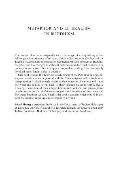 Metaphor and Literalism in Buddhism: The ... - misterdanger.net