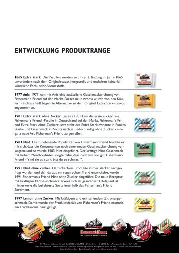 Entwicklung ProduktrangE - Fisherman's Friend