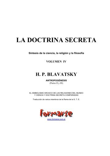 Blavatsky, H P - La Doctrina Secreta 4.pdf - SanctusGermanus.net