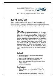 Druckversion Stellenanzeige - Universitätsmedizin Göttingen