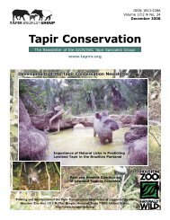 Tapir Conservation - Tapir Specialist Group